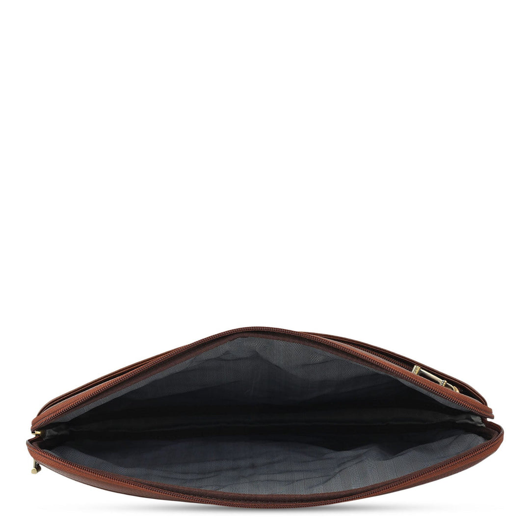 Wax Leather Laptop Sleeve - Espresso