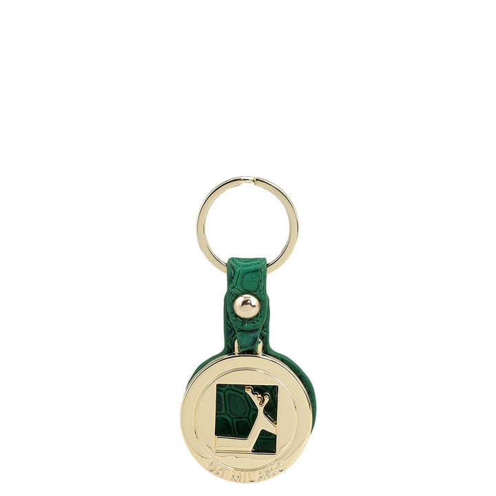 Croco Leather Key Chain - Sea Weed