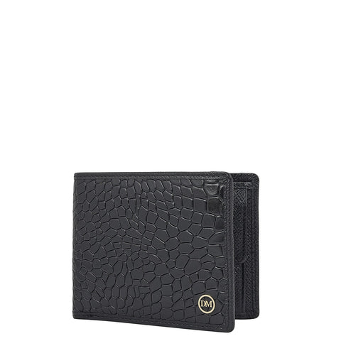 Black Bifold Leather Mens Wallet