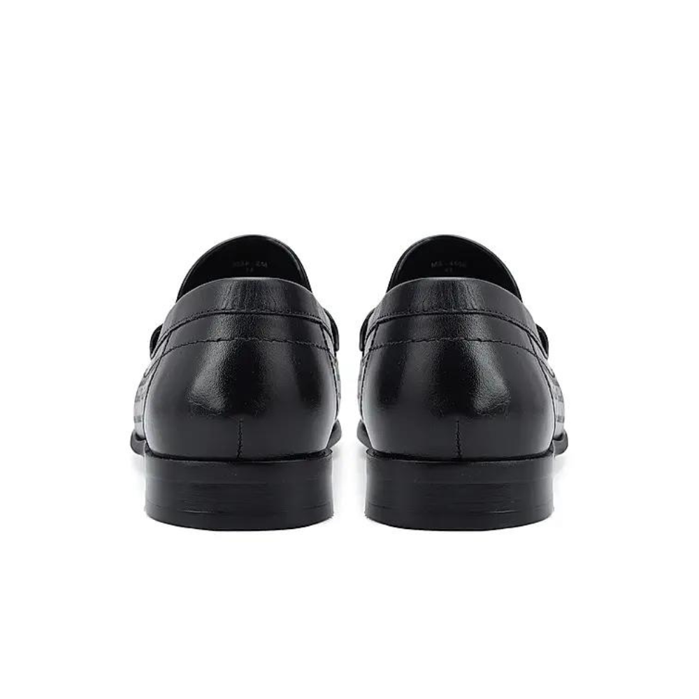 Black Signato Leather Loafers