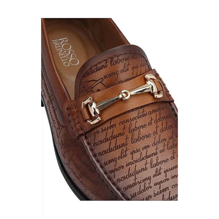 Tan Signato Leather Loafers