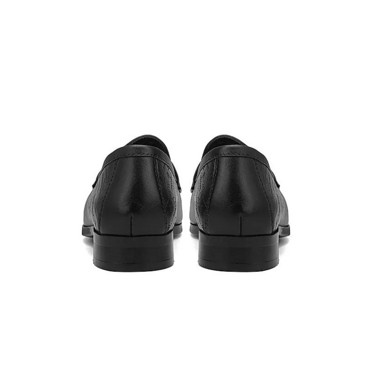 Black Signato Leather Loafers