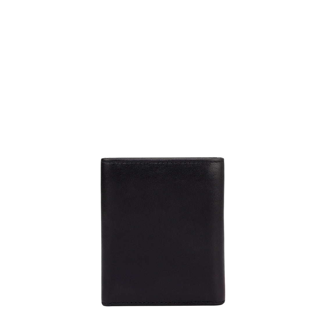 Black Trifold Leather Mens Wallet