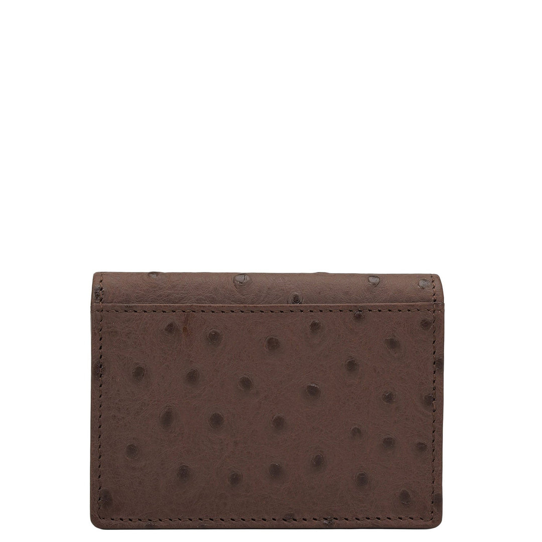 6 Slots Leather Card Case - Brown