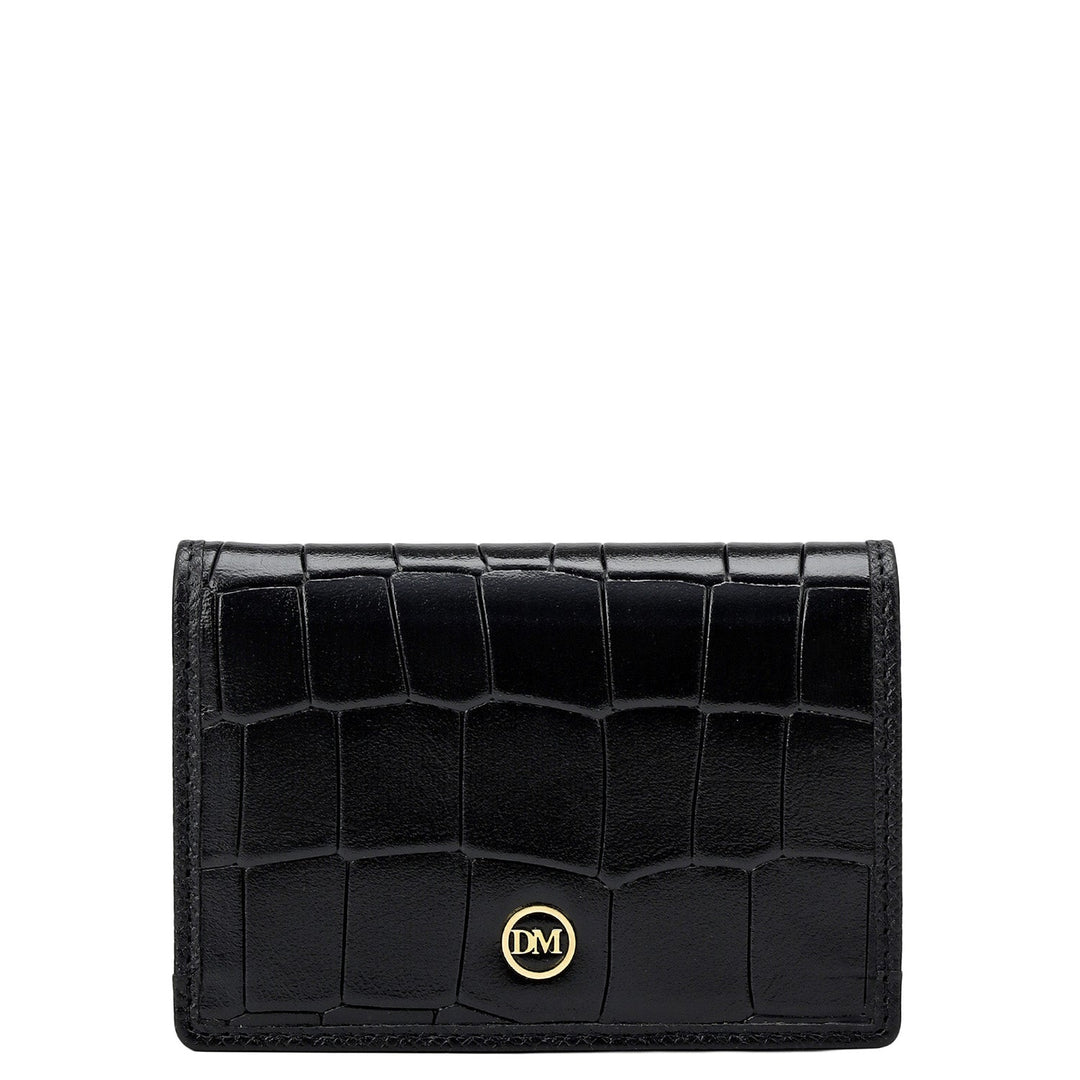 Croco Leather Card Case - Date