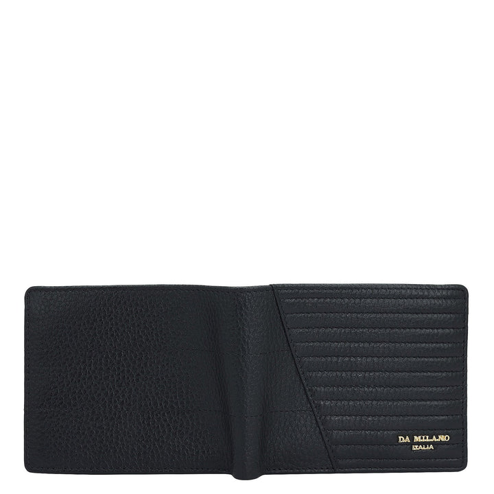 Black Bifold Leather Mens Wallet