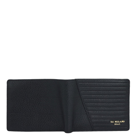 Black Bifold Leather Mens Wallet