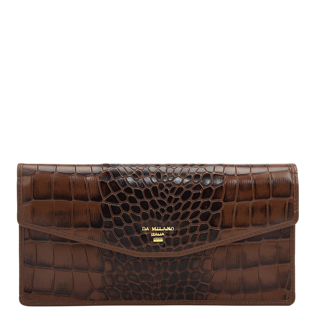 Croco Leather Passport Case - Date