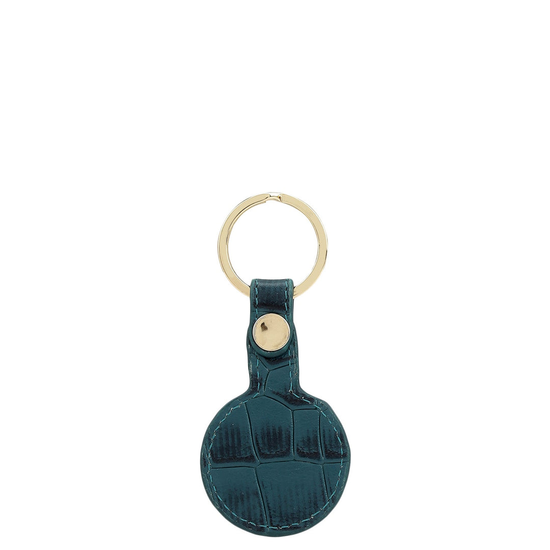 Croco Leather Key Chain - Ocean