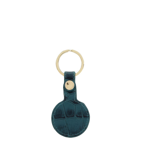 Croco Leather Key Chain - Ocean