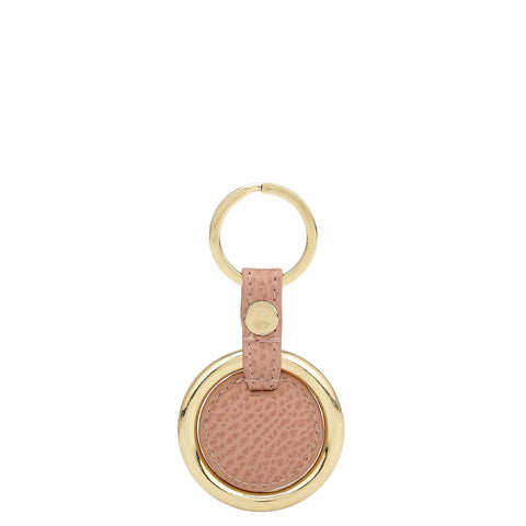 Wax Leather Key Chain - Pink