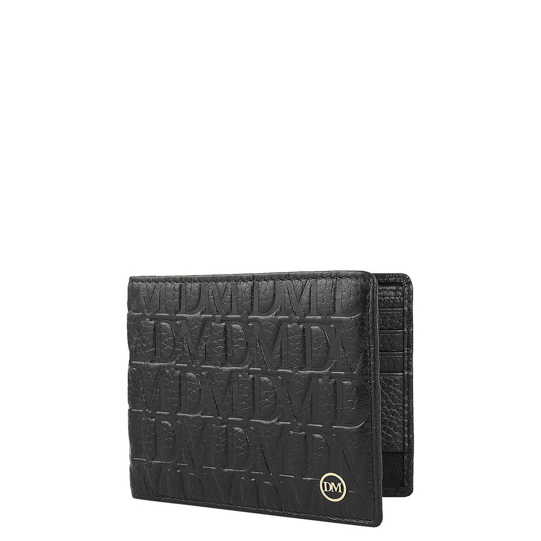 Black Bifold Leather Mens Wallet
