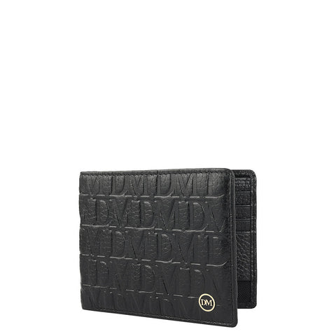 Black Bifold Leather Mens Wallet