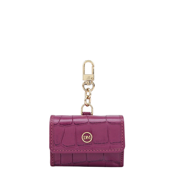 Croco Leather Bag Hanging - Orchid