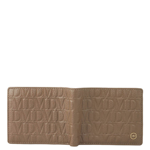 Greyish Taupe Bifold Leather Mens Wallet