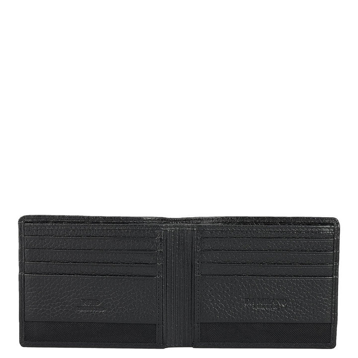 Black Bifold Leather Mens Wallet