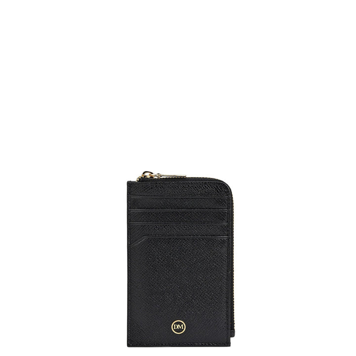 8 Slots Leather Card Case - Black