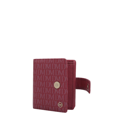 Monogram Leather Ladies Wallet - Plumberry