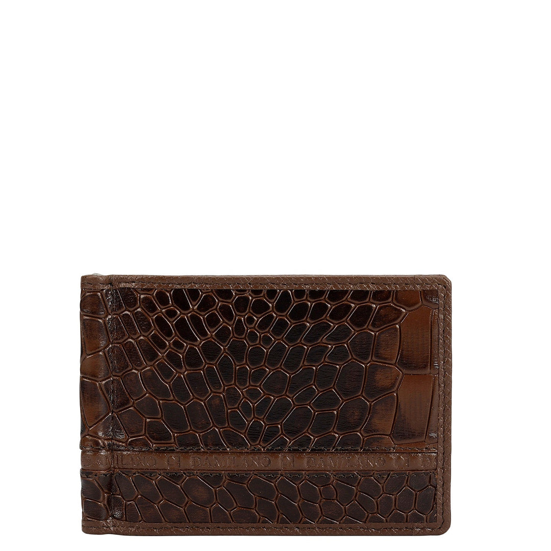 Croco Leather Money Clip - Date