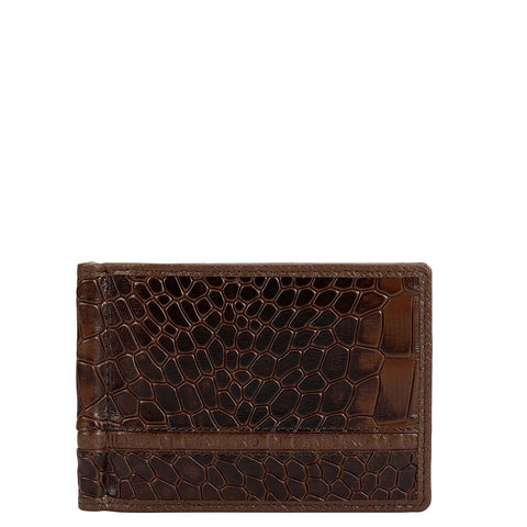 Croco Leather Money Clip - Date