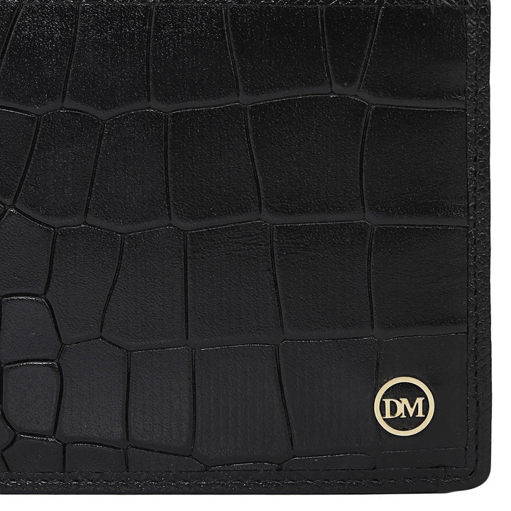 Black Bifold Leather Mens Wallet