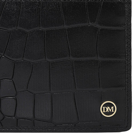 Black Bifold Leather Mens Wallet