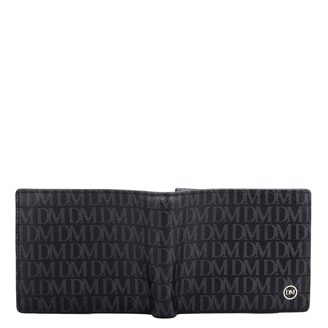 Black Bifold Leather Mens Wallet