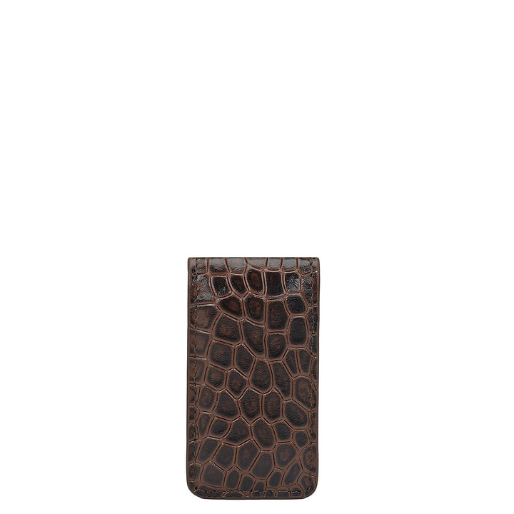 Croco Leather Money Clip - Date