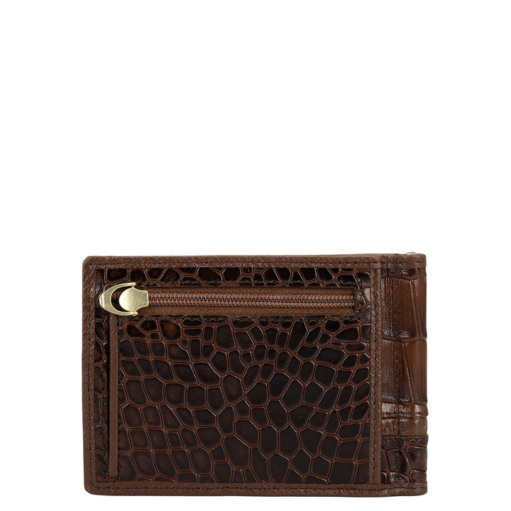 Croco Leather Money Clip - Date