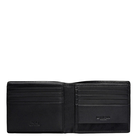 Black Bifold Leather Mens Wallet