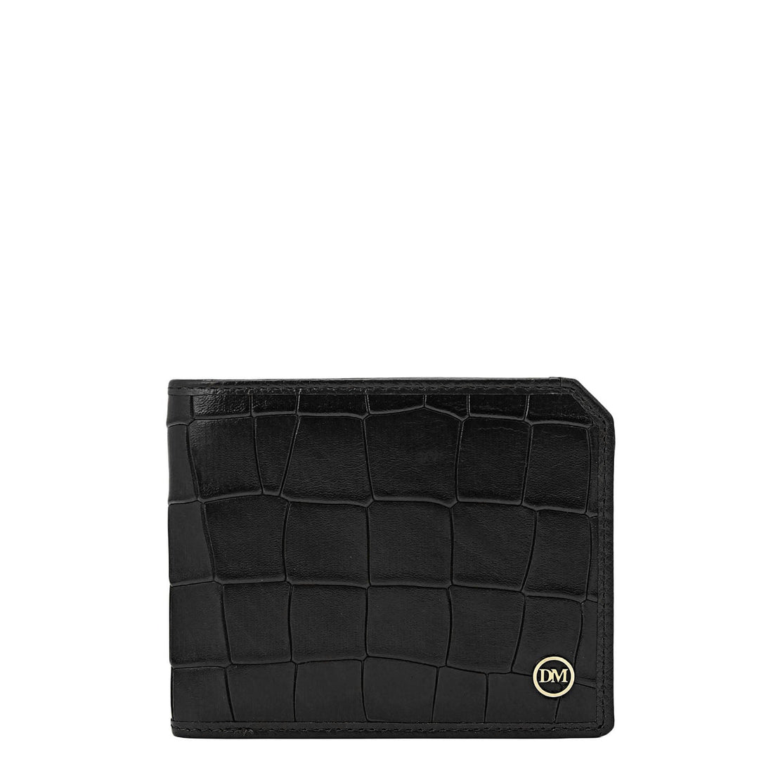 Black Bifold Leather Mens Wallet