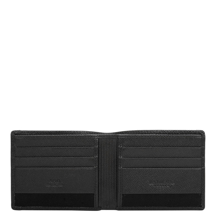 Black Bifold Leather Mens Wallet