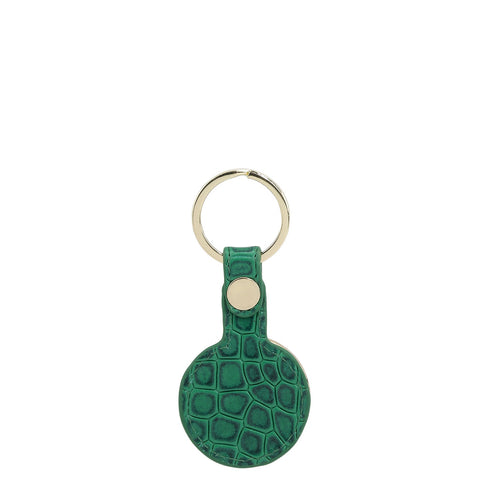 Croco Leather Key Chain - Sea Weed