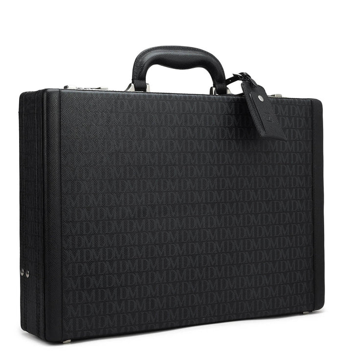 Monogram Leather Briefcase - Black