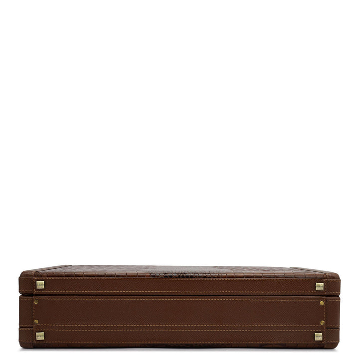 Croco Franzy Leather Brief Case - Date