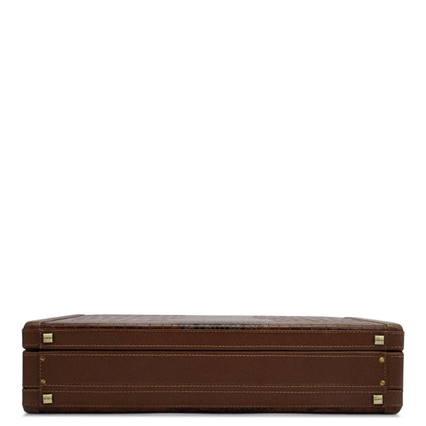 Croco Franzy Leather Brief Case - Date