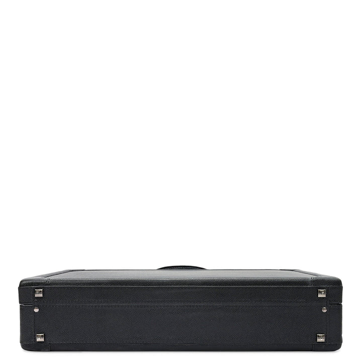 Franzy Leather Brief Case - Black