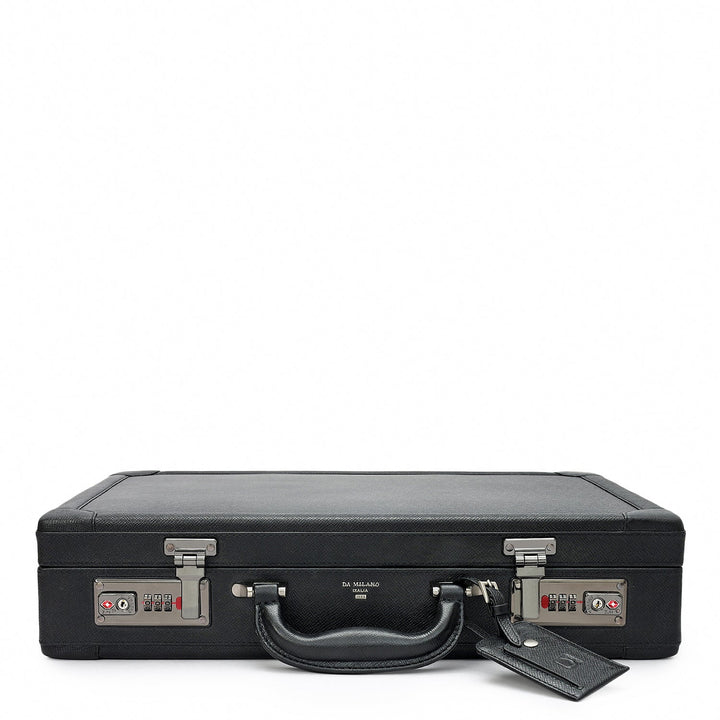 Franzy Leather Brief Case - Black