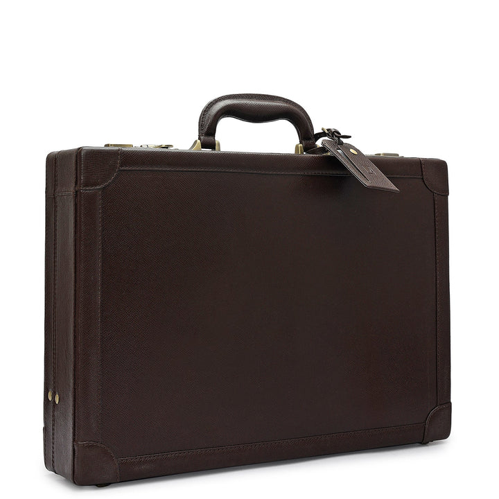 Franzy Leather Brief Case - Chocolate