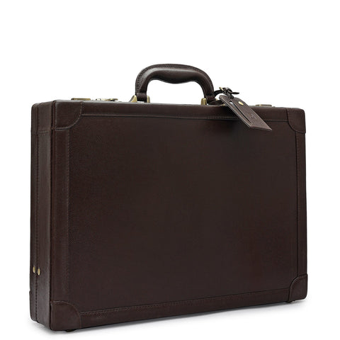 Franzy Leather Brief Case - Chocolate