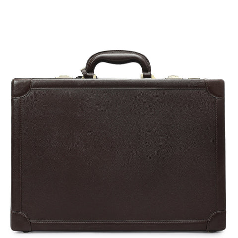 Franzy Leather Brief Case - Chocolate
