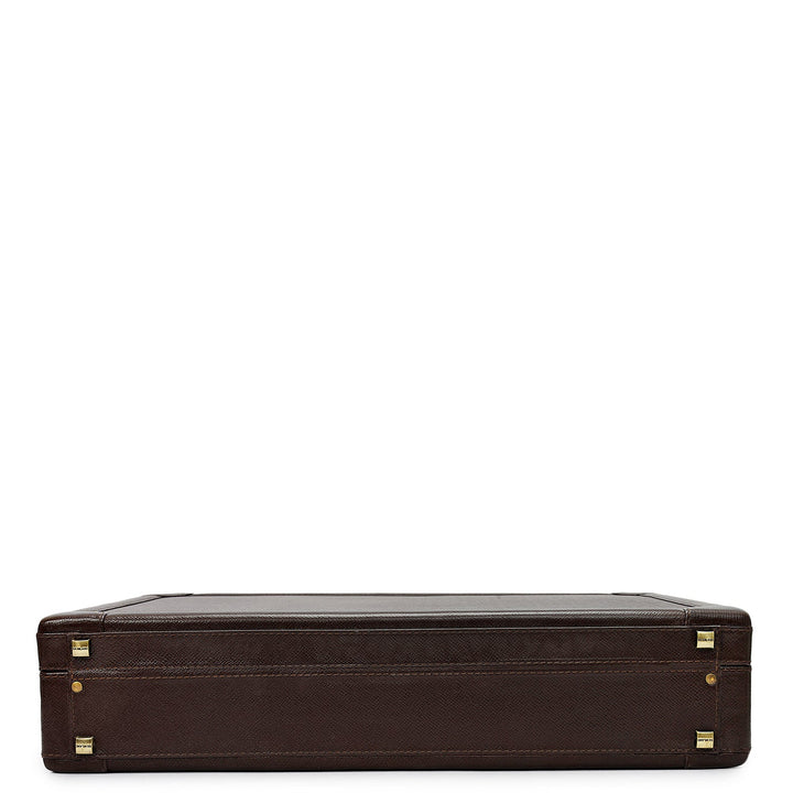 Franzy Leather Brief Case - Chocolate