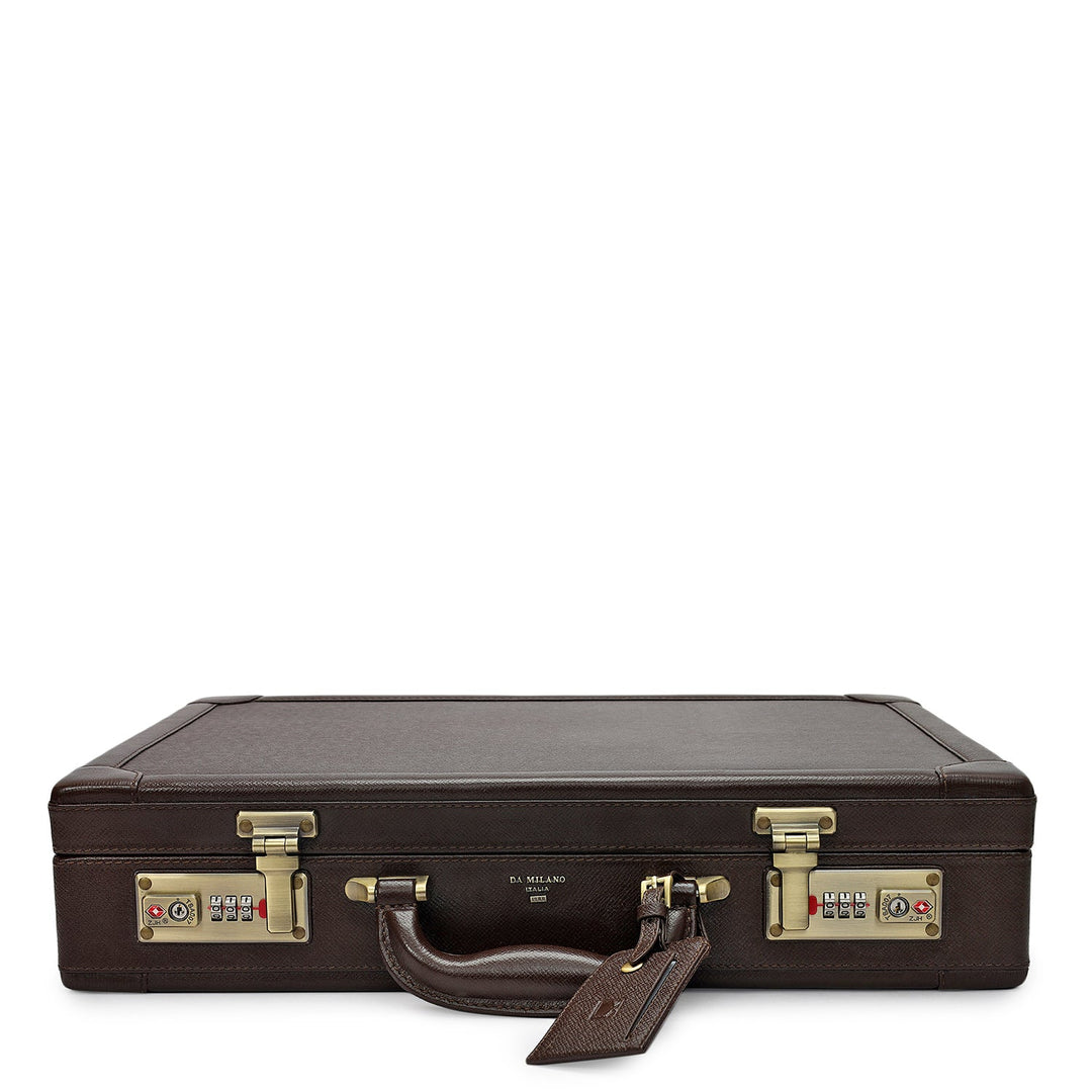 Franzy Leather Brief Case - Chocolate