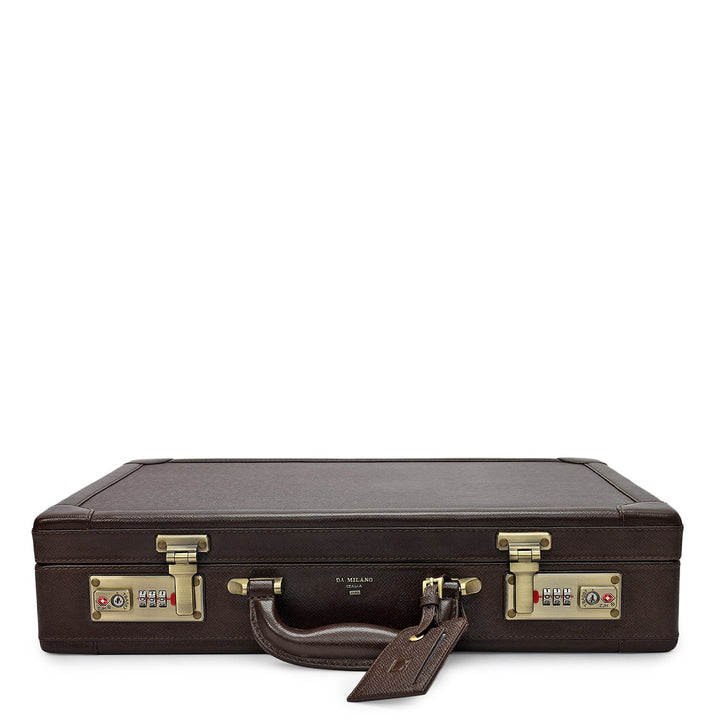 Franzy Leather Brief Case - Chocolate