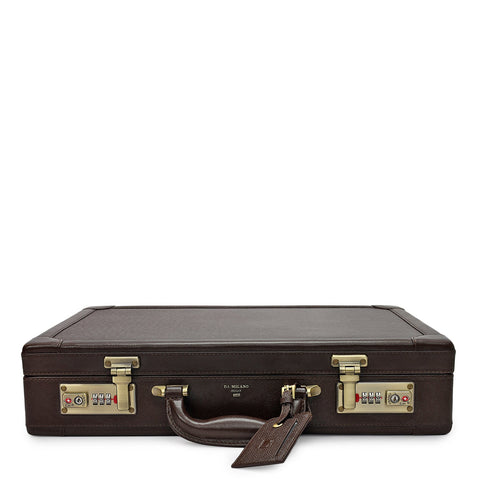 Franzy Leather Brief Case - Chocolate