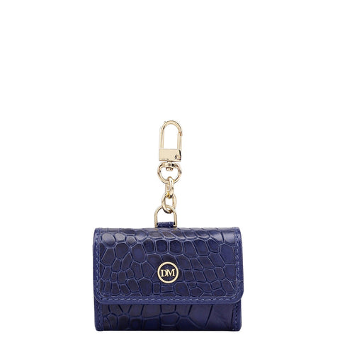 Croco Leather Bag Hanging - Ink Blue