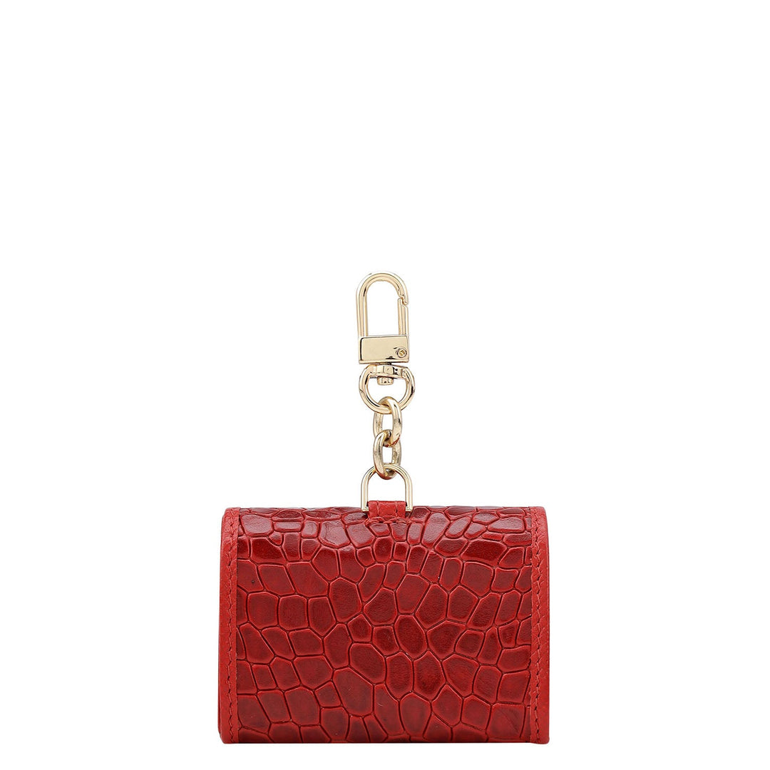 Croco Leather Bag Hanging - Red