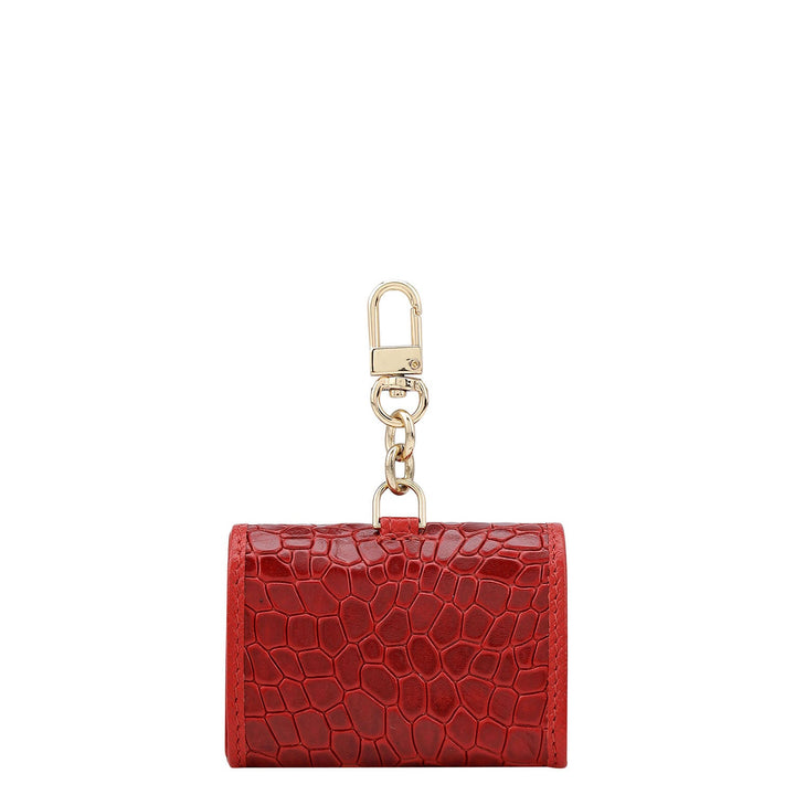 Croco Leather Bag Hanging - Red