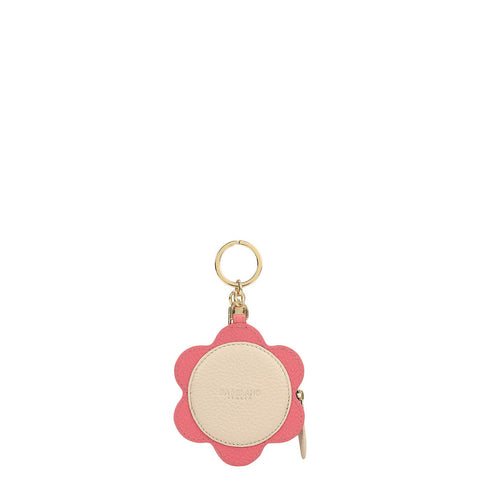 Wax Leather Bag Hanging - Marshmallow & Hyper Pink