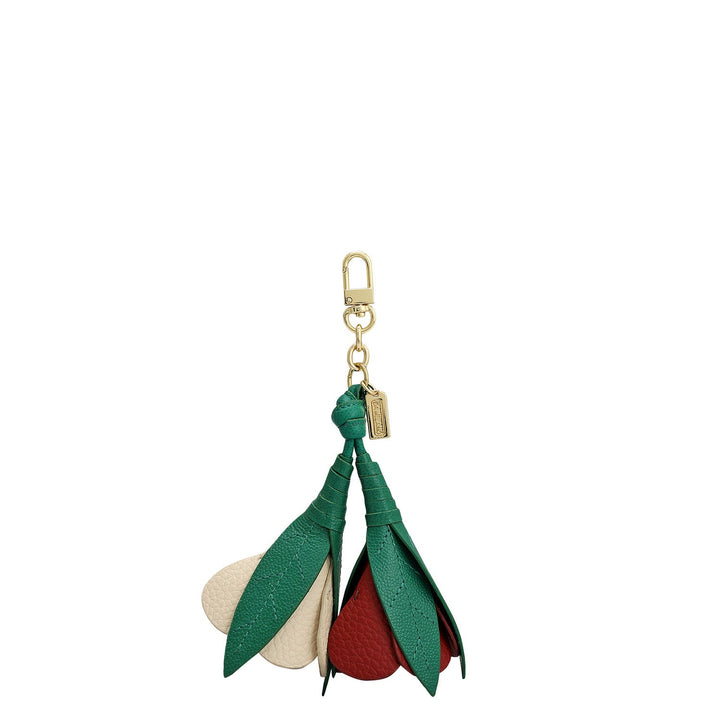 Wax Leather Bag Hanging - Green & Berry